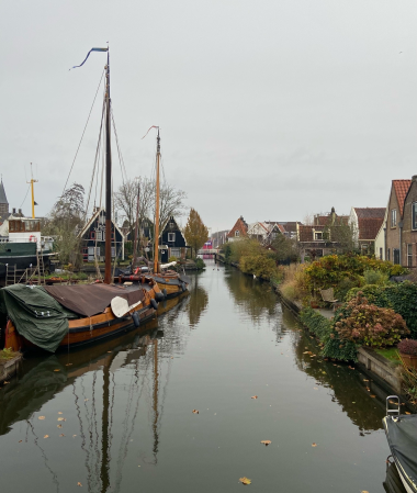 the peaceful canals in the Netherlands